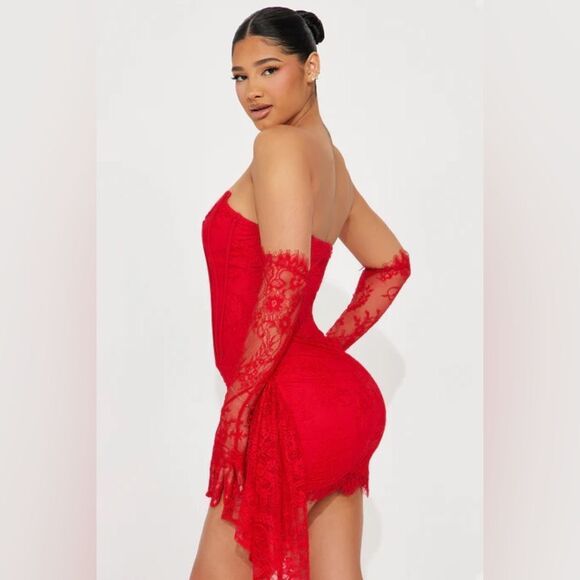 Fashion Nova Dresses & Skirts - ALWAYS SWEET CORSET MINI DRESS SET